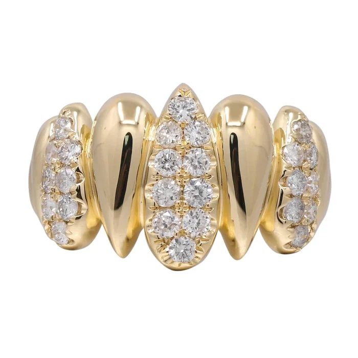 Teardrop Diamond Statement Ring
