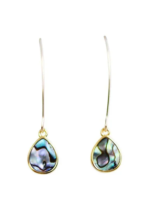 Teardrop Marquise Earrings in Gold