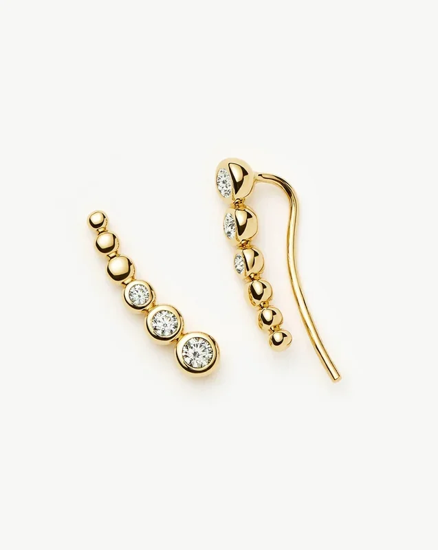 Tennis Climber Earrings | 18k Gold Vermeil/Cubic Zirconia