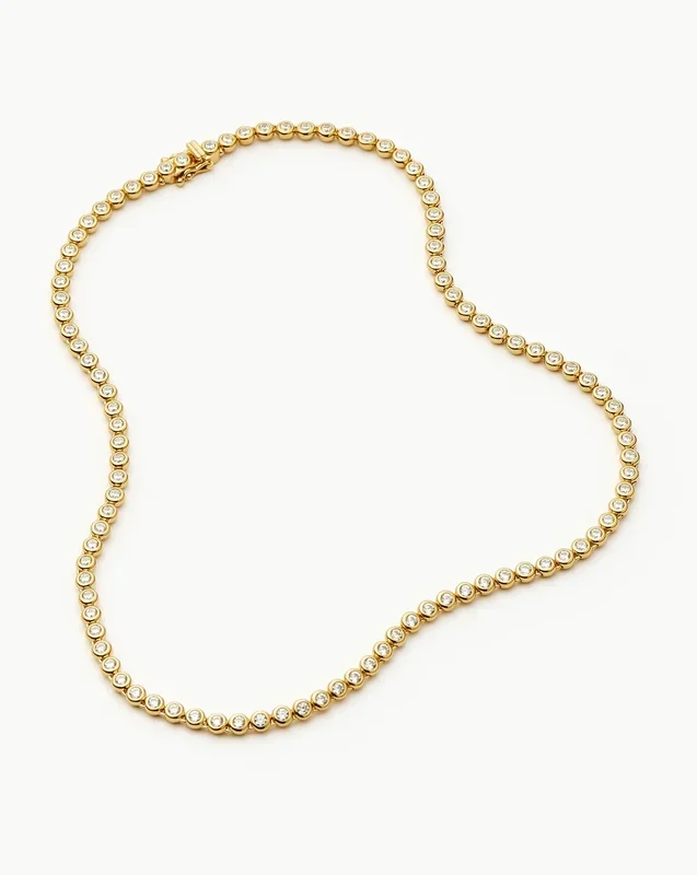 Tennis Round Necklace | 18k Gold Plated/Cubic Zirconia