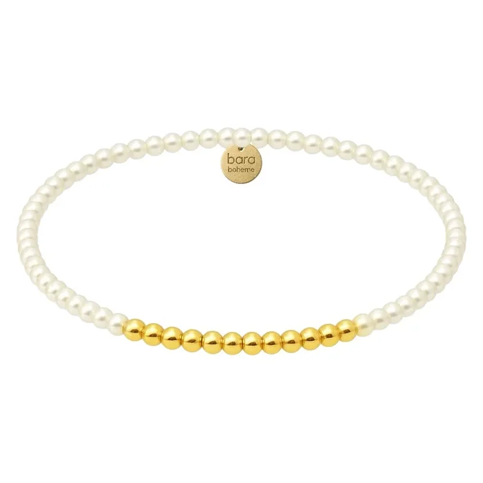 Teresa | Gold Filled Beaded Bracelet with Pearls