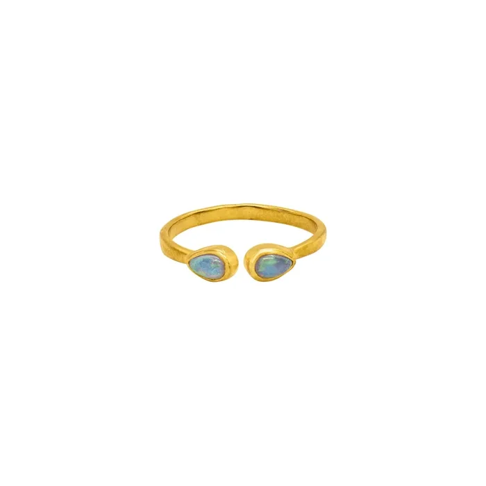 The Eyes Have It Stacker Ring in Opal & Gold