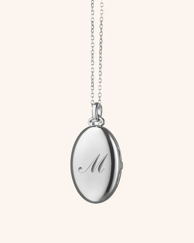 The Four Image “Midi” Engraved Locket Necklace