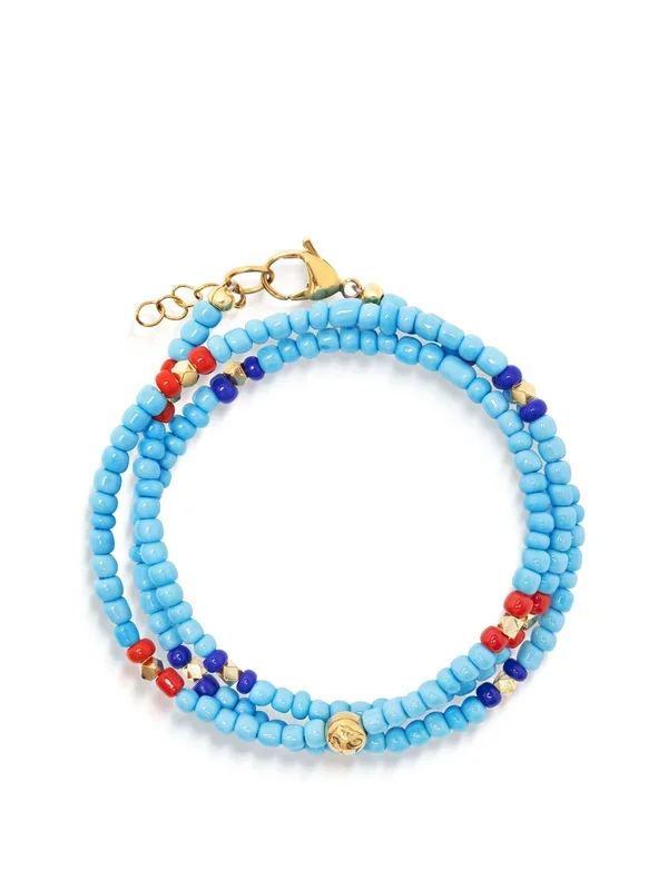 The Mykonos Collection – Vintage Turquoise, Red and Blue Glass Beads