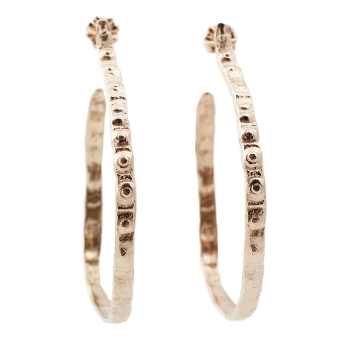 Thin Gold Urchin Hoops