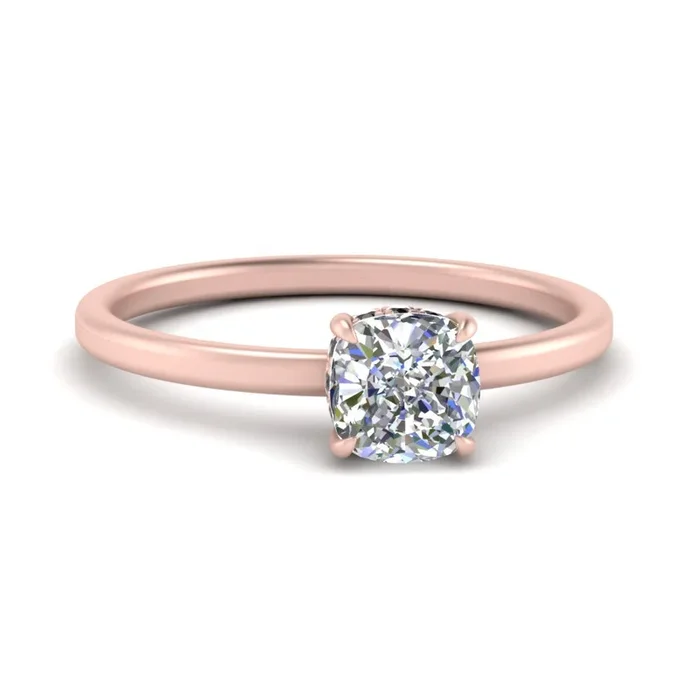 Thin Setting Hidden Halo Ring