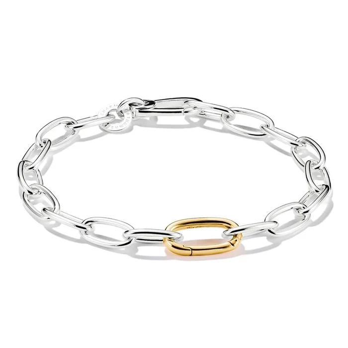 Thomas Sabo CC Connect Two Tone Single Eye Cable Bracelet