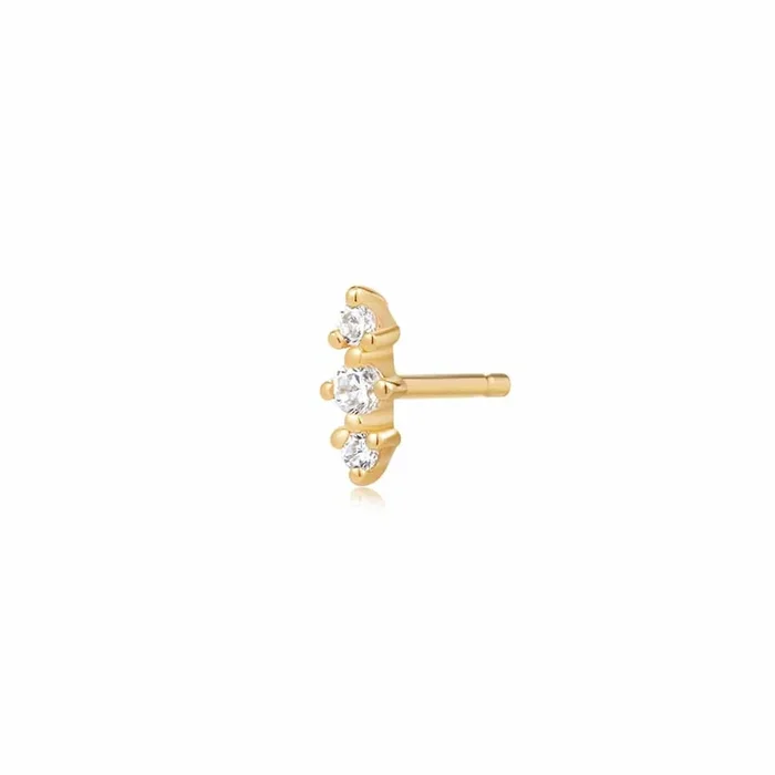 Three Diamond Bar Stud