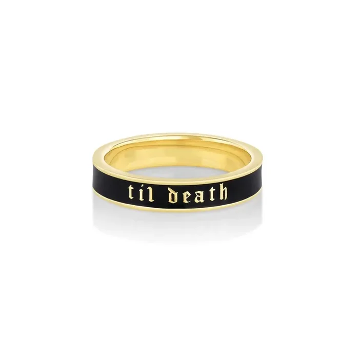 Til Death® Black Enamel Band – 4mm