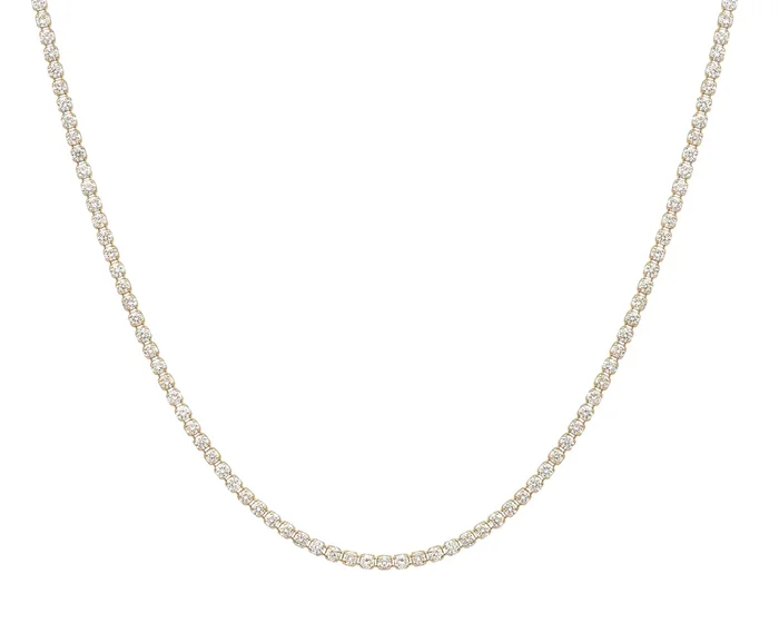 Tiniest Diamond Tennis Necklace (Ready to Ship)
