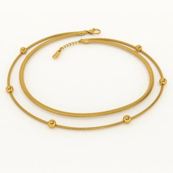 Tiny Bead Layered Anklet