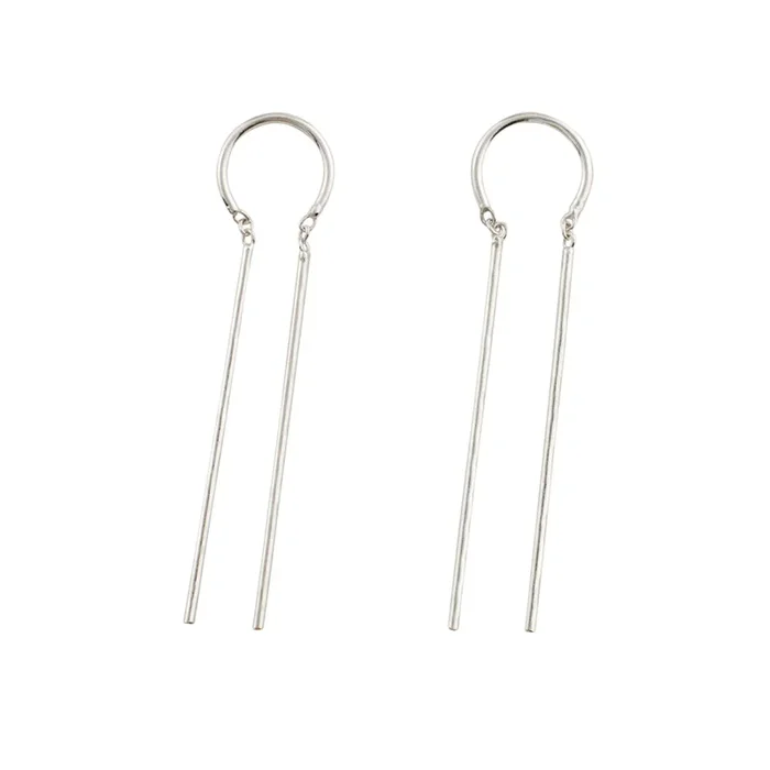 Tiny Dancer Threaders in Silver – 1 1/2″