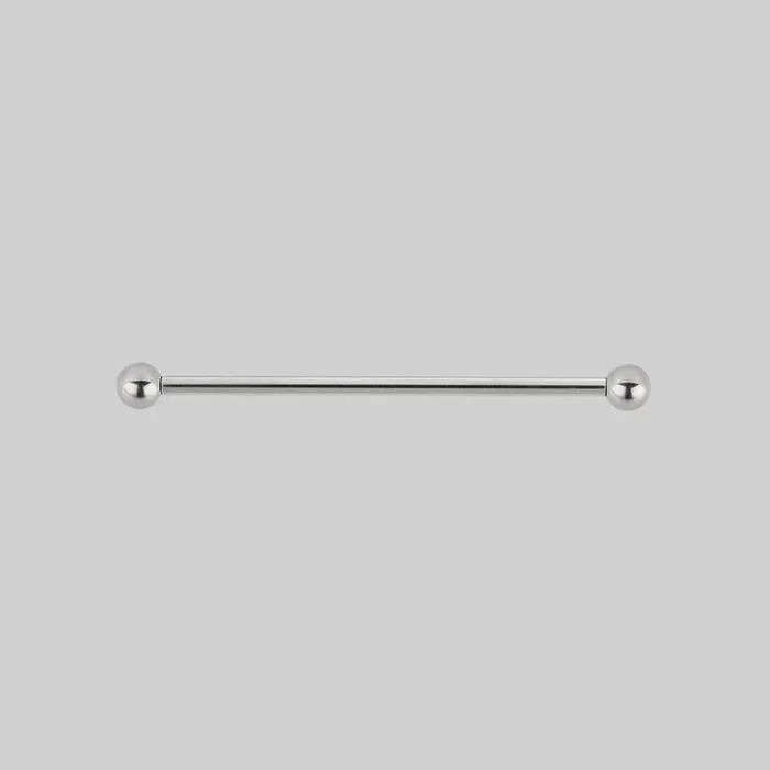 Titanium Straight Barbell – Silver