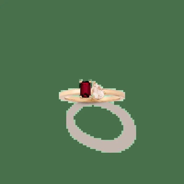 Toi et Moi Gemstone Mini Classic Ring