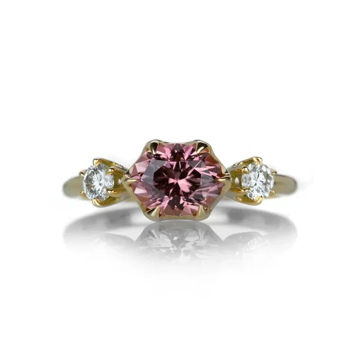 Tourmaline and Diamond Juno Ring