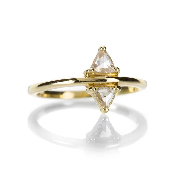 Trillion Rose Cut Diamond Ring
