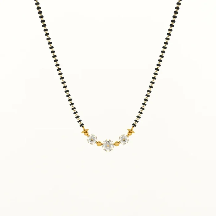 Trinity Blooms 925 Silver Mangalsutra