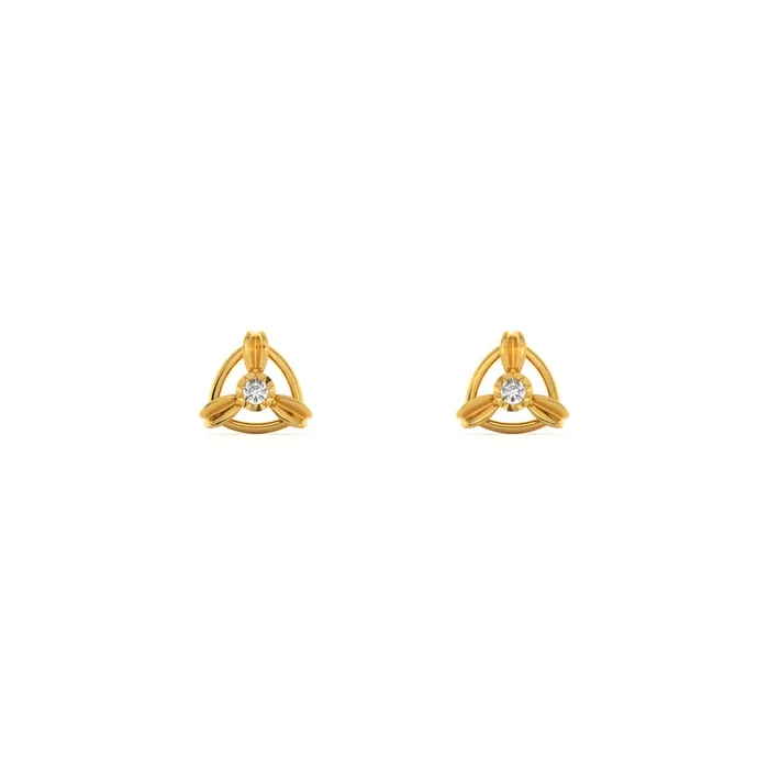Trinity Knot 9KT Gold Lab Grown Diamond Stud Earring