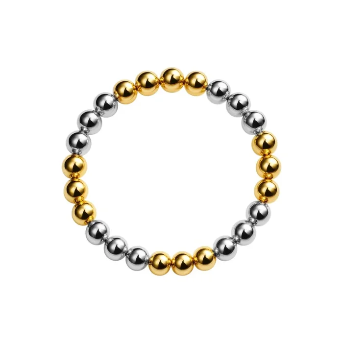 Triple 2Tone 3MM | Beaded Stretchy Ring