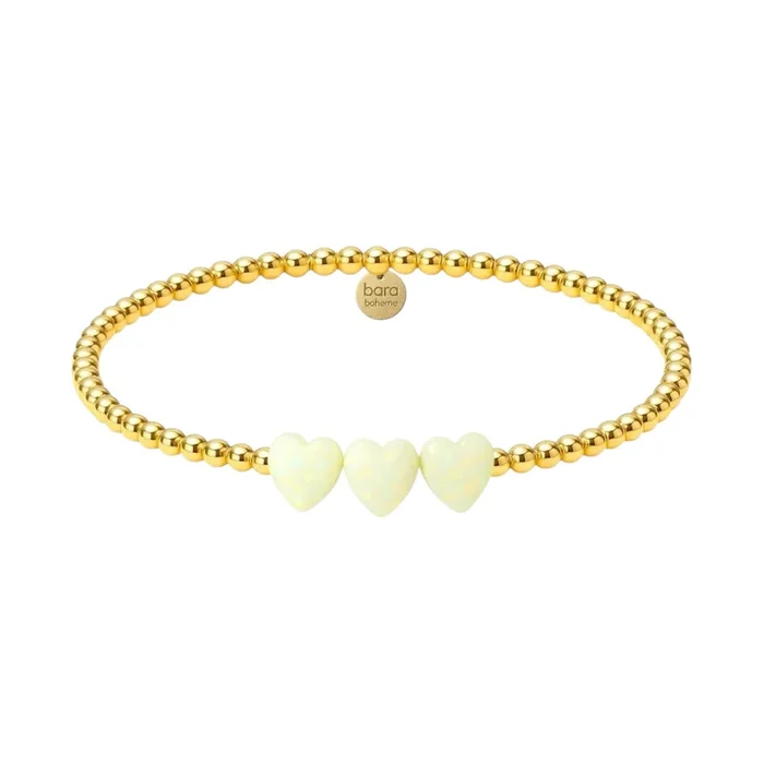 Triple Heart | Beaded Opal Bracelet
