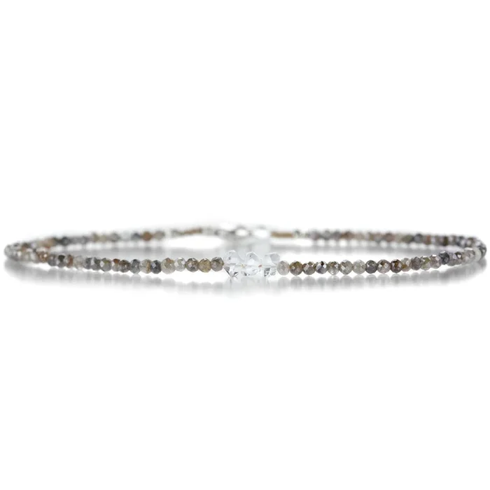 Triple Herkimer and Mystic Moonstone Bracelet