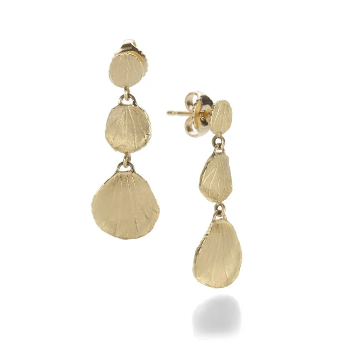 Triple Petal Drop Earrings