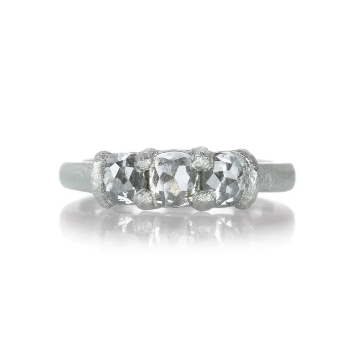Triple Rose Cut Diamond Ring