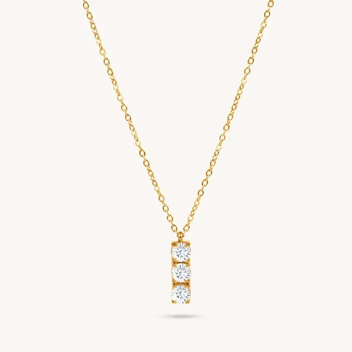 Triple Row Barrel Necklace