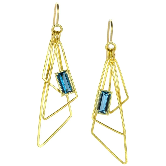 Triple Triangle Drop Earrings