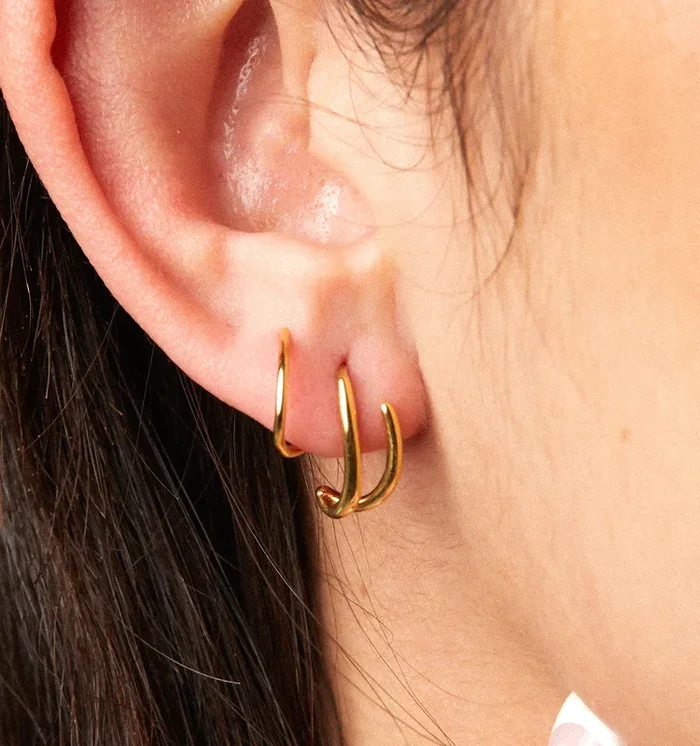 Triple Twist Hoops – Illusion Earrings