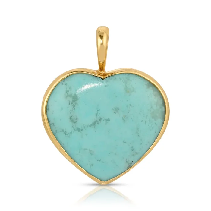 Turquoise Heart Charm