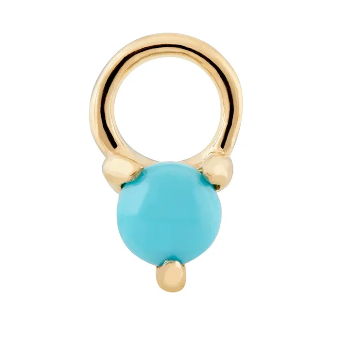Turquoise Huggie Charm – Last one!