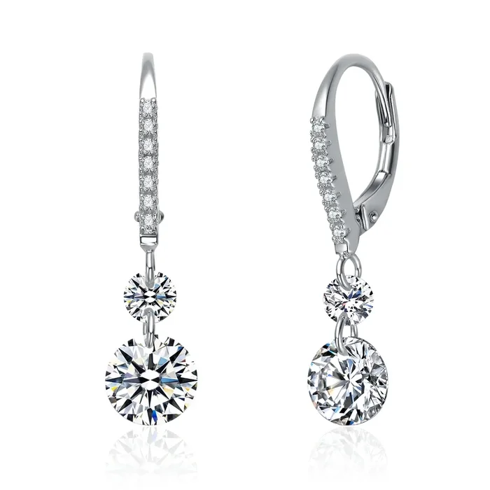 Twilight Duet Double Brilliance Leverback Earrings