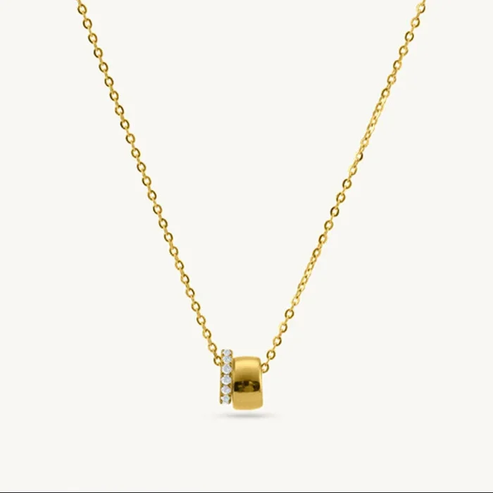 Twin Garnet Droplet Pendant