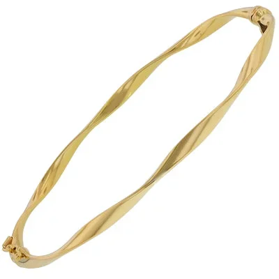Twist Bangle Bracelet in 14kt Yellow Gold