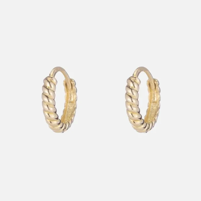 Twisted Petite Hoops