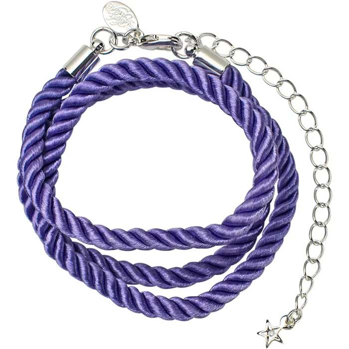 Twisted Sister 18″ Cord Necklace (Sterling Silvertone/Lavender)