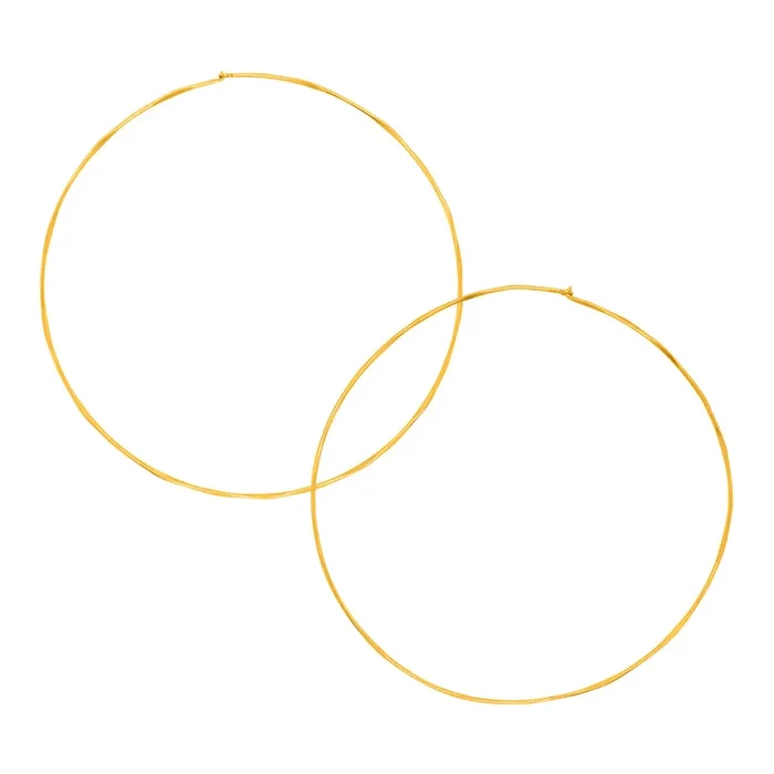 Twisted Sleeper Hoops in Gold – 3″ – FINAL SALE