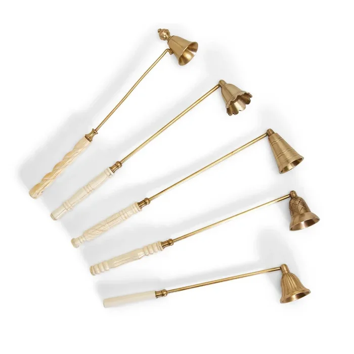 Two’s Company Lights Out Antiqued Gold Candle Snuffer