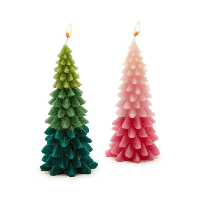 Two’s Company Ombré Christmas Tree Candle