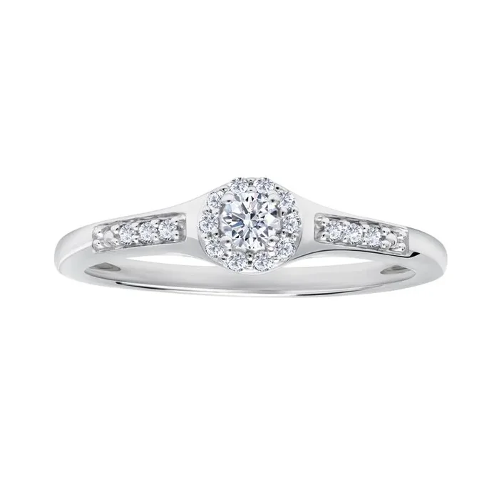 Two Hearts® Celestial Round Halo Engagement Ring