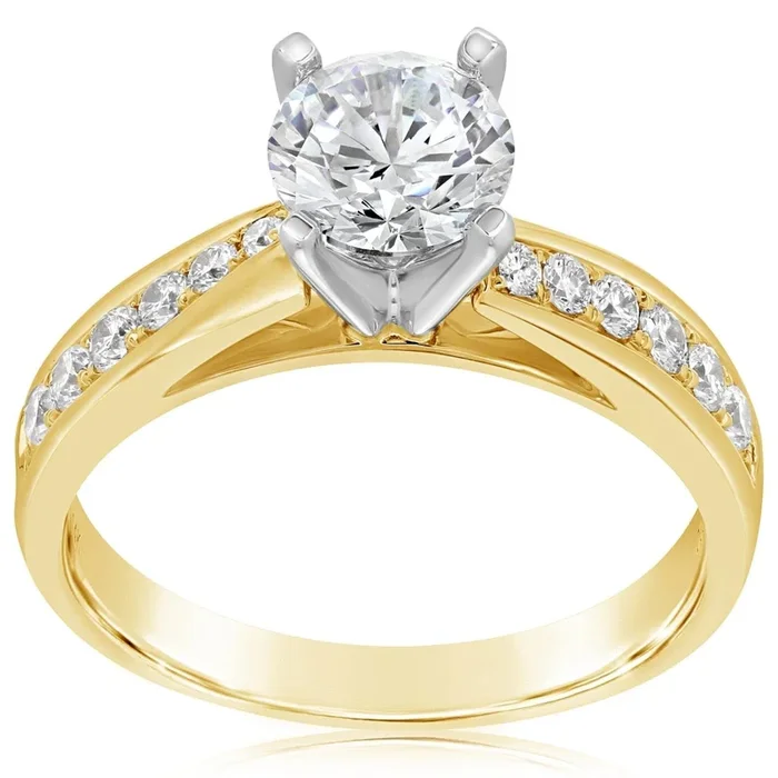Two Tone Diamond Engagement Ring Setting