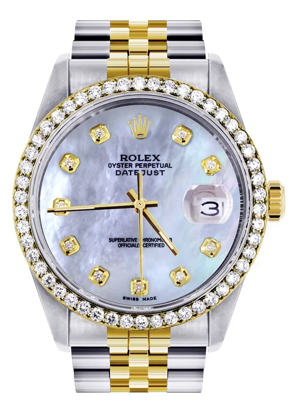Two Tone Rolex Datejust Watch 16233 for Men | 36Mm | Mother of Pearl Dial | Jubilee Band