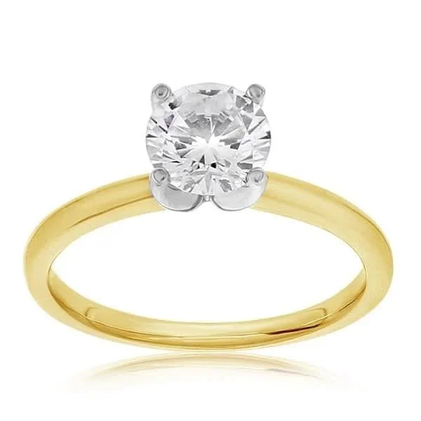 Two-Tone Solitaire Engagement Ring Setting