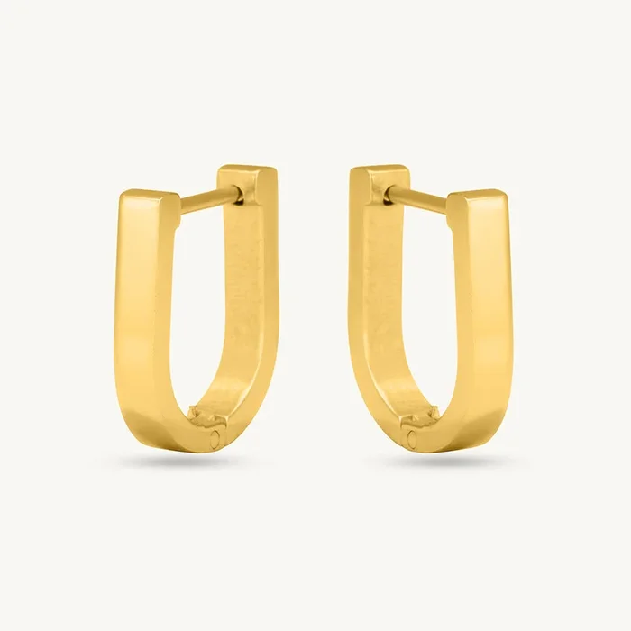 U-Shaped Hoop Earrings