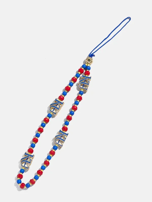 University of Kansas Beaded Phone Charm – University of Kansas