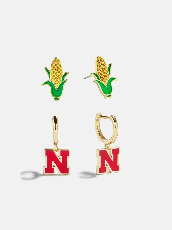 University of Nebraska Earring Set – University of Nebraska
