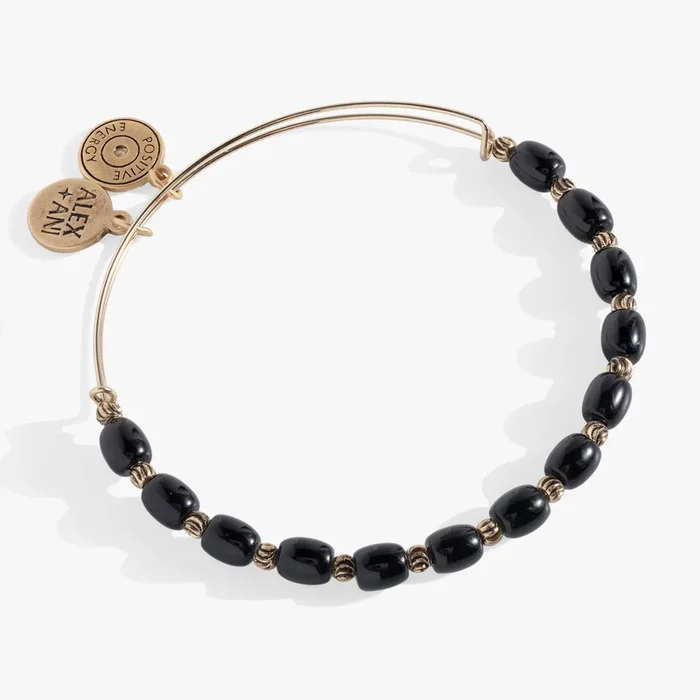 Untamed Black Beaded Bangle