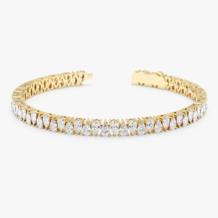 Up-Down Pear Shape Tennis Bracelet, Desdemona