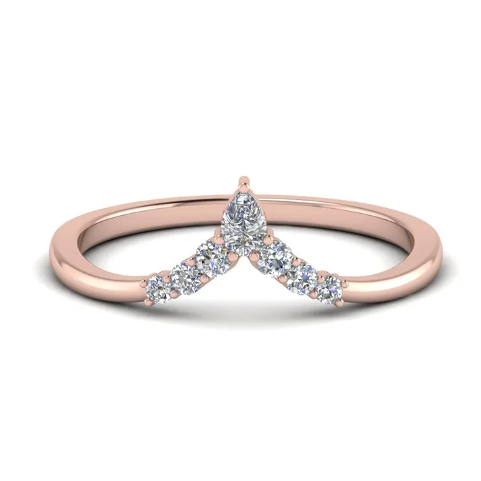 V Shaped Wedding Band